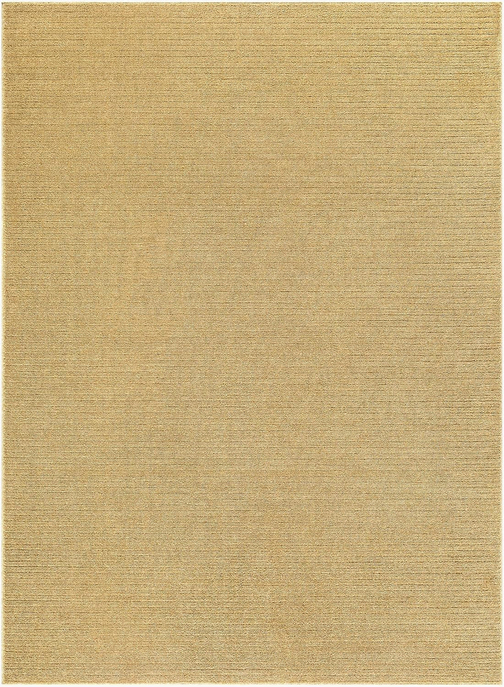 Levent Living Room, Bedroom Area Rug - Striped - Contemporary Modern Minimalist Transitional Tone - Mustard, Yellow, Tan, Neutral, Earth - 7'10" x 10'