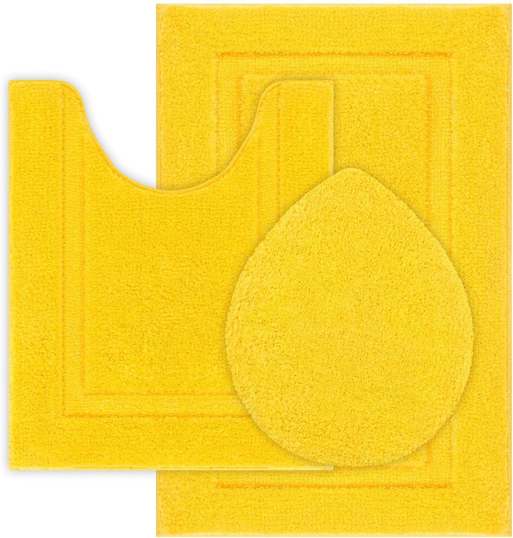 Bathroom Rugs Set with Toilet Lid Cover