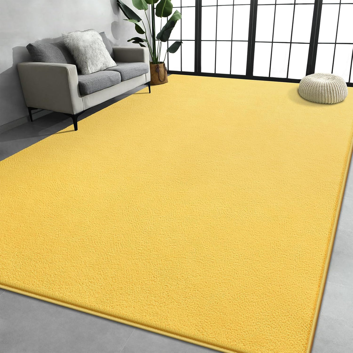 Large Area Rugs for Living Room Bedroom, Minimalist Modern Shag Rug, Soft
