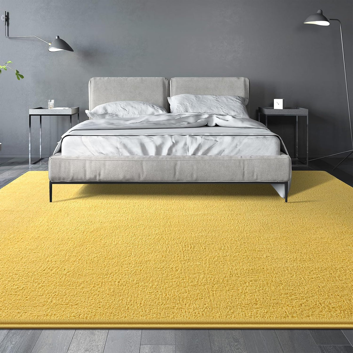 Large Area Rugs for Living Room Bedroom, Minimalist Modern Shag Rug, Soft