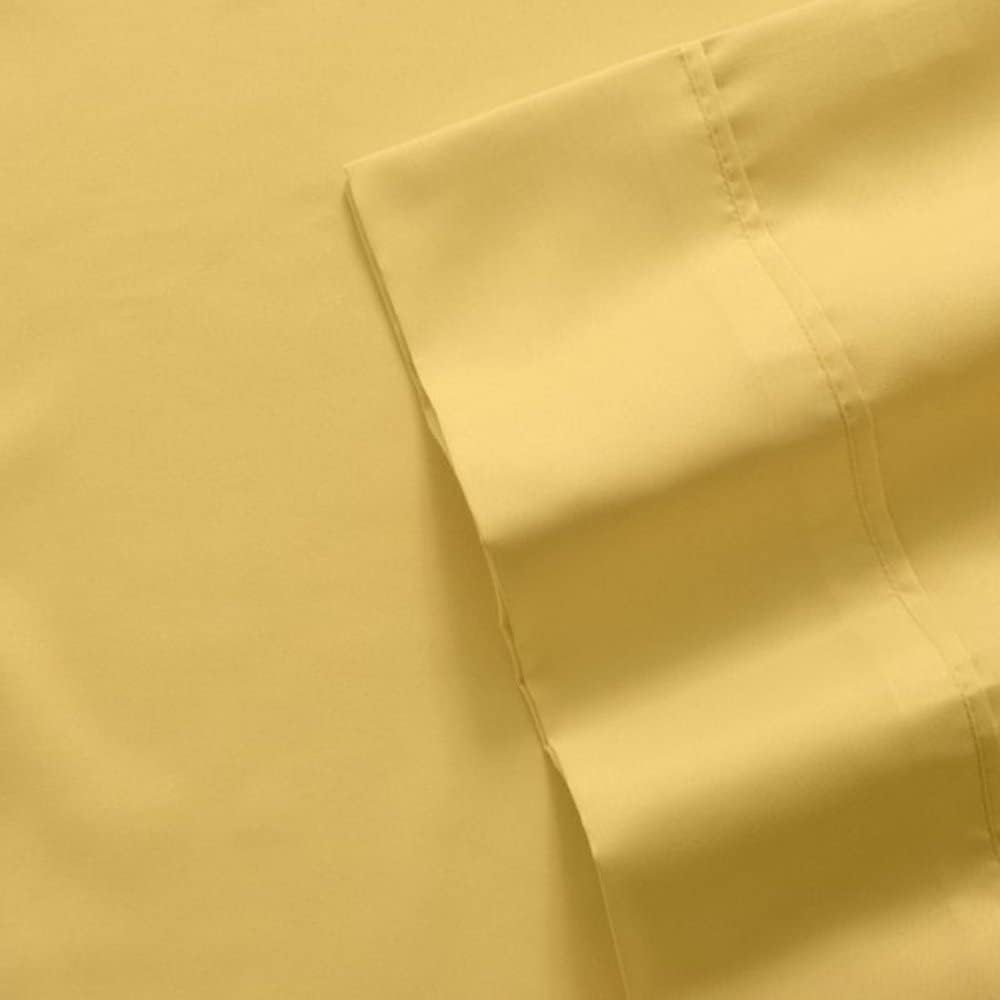4 Piece Yellow King Sheet Set 1500 Thread Count Microfiber Yarns Premium Quality | Stitch Bedding 102" L x 105" W Flat Sheet Fitted 78" L x 80" W x 14" D Wrinkle Free Lemon Pillow Modern Home Bed