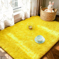 2x3 Area Rugs Fluffy Living Room Carpets for Kids Bedroom, Yellow