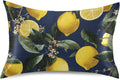 Satin Pillowcase for Hair Skin, Yellow Lemons and Blossoms Smooth Cooling Pillow Case Wrinkle Free Standard
