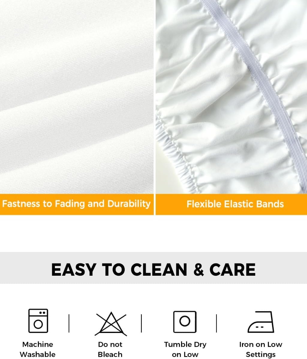 Watercolor Lemon Bed Skirt Queen Size 16 Inch Drop, Adjustable Elastic Wrap Around Bed Skirts Easy Fitting Dust Ruffle Bedskirt Bed Frame Cover Yellow Green Fruit Leaf Painting