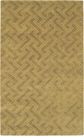 Kittery Wool Area Rug - Geometric Abstract Greek Key Zig - Contemporary Modern Minimalist Transitional Tone - Faded Driftwood, Off White, Light Beige, Yellow, Olive - 2' x 3'