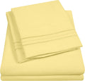 1500 Supreme Collection Twin XL Sheet Sets Pale Yellow - 3 Piece Bed Sheets and Pillowcase Set for Twin XL Mattress - Extra Soft, Elastic Corner Straps, Deep Pocket Sheets, Twin XL Pale Yellow