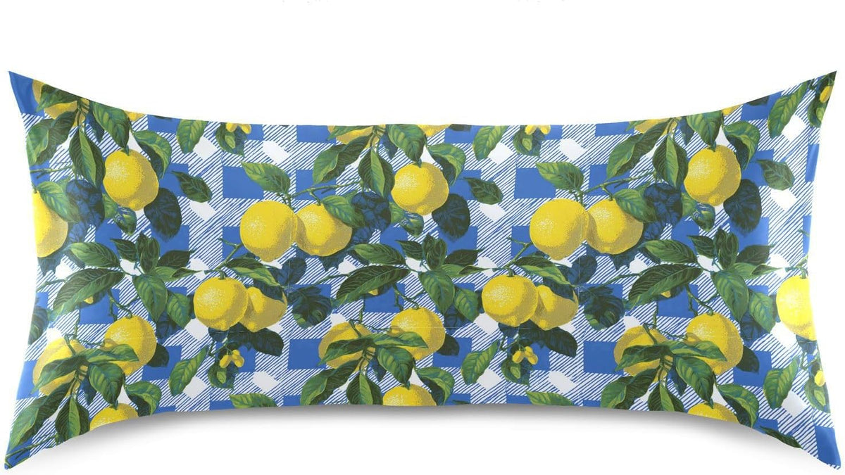 Satin Pillowcase 1 Pack Lemon Yellow Citrus Fruits (34) Similar to Silk Pillow Cases, 20" x 26" Soft Smooth Breathable Cool Pillow Cover for Hair and Skin, Standard Size