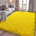 Soft Shag Rugs for Bedroom, Fluffy Washable 4x6 Yellow