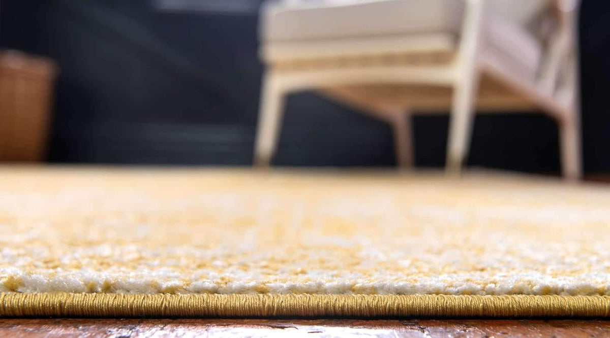 Bromley Collection Area Rug - Wells (7'10" x 10' Rectangle, Yellow/ Ivory)