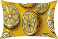Yellow Lemon Satin Pillowcase for Hair and Skin Summer Fruits Pillow Cases Standard Size Soft Cooling Satin Pillow Covers with Zipper for Men Women 20x26 Inches
