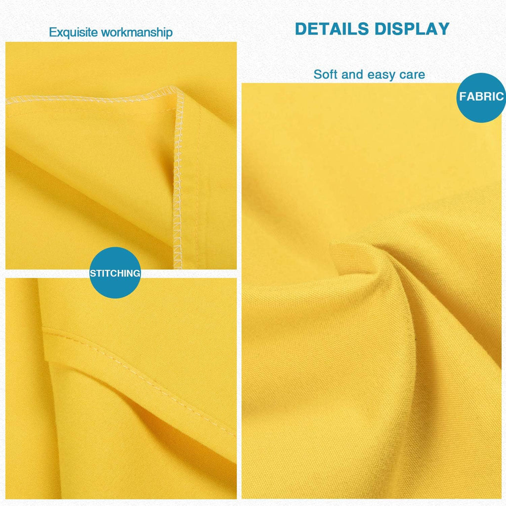 2-Pack Microfiber King Pillow Cases, Envelope Closure, Yellow