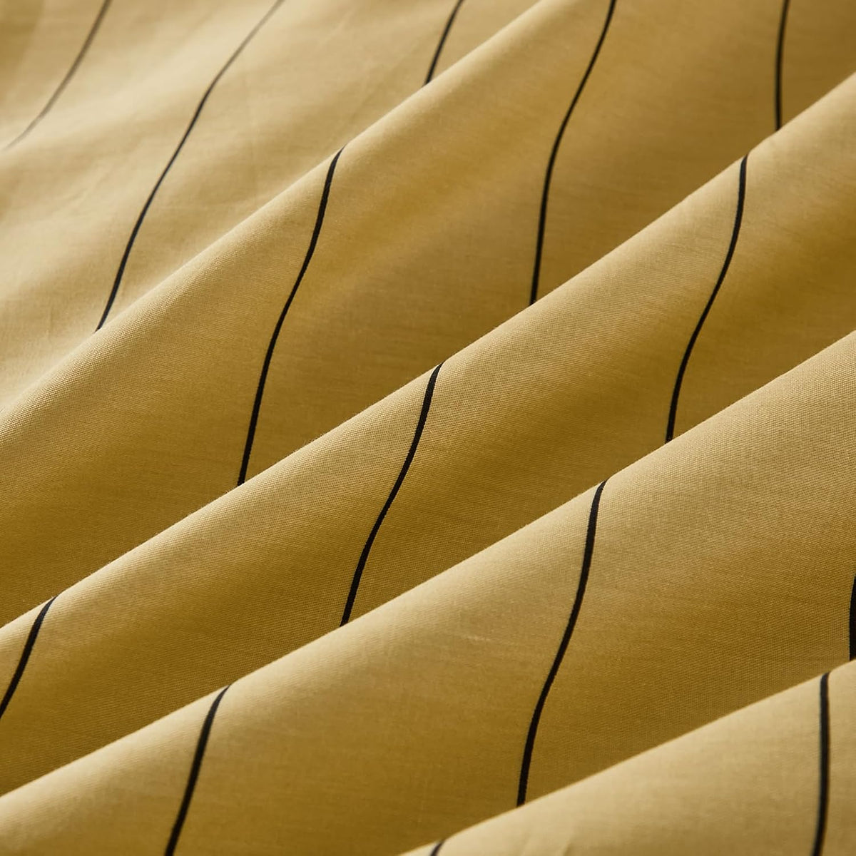Yellow Striped Pillowcases, 100% Cotton Pillow Cases, Queen Size Pillowcases, Luxury Linen Like Pillowcase, Soft Breathable Pinstripe Pillow Covers, Set of 2