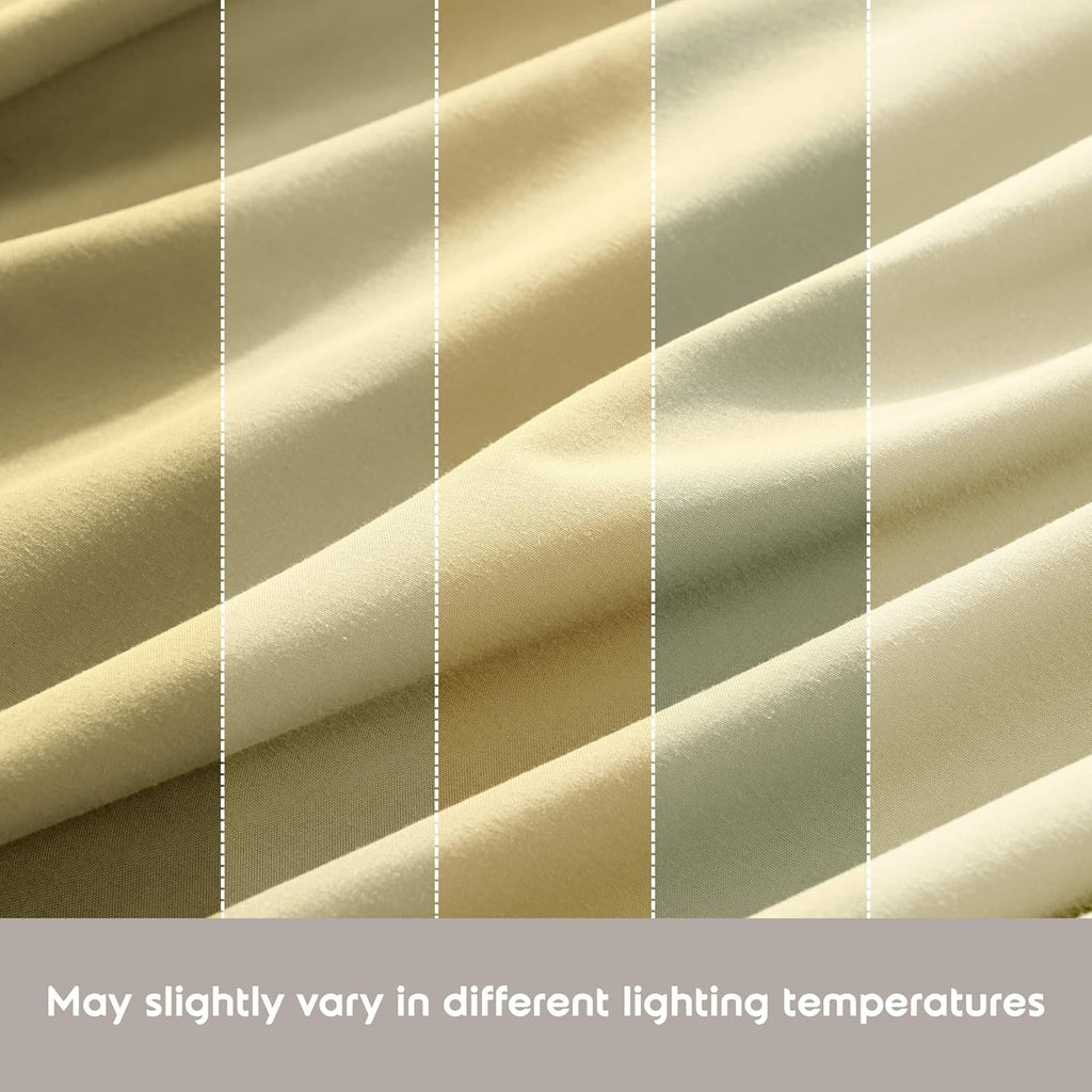 Extra Deep Queen Sheet Set - 6 Piece Breathable & Cooling Sheets - Hotel Luxury Bedding Set w/18-24 Inch Extra Deep Pockets - Easy & Secure Fit - Soft, Wrinkle Free & Comfy - Vanilla Yellow