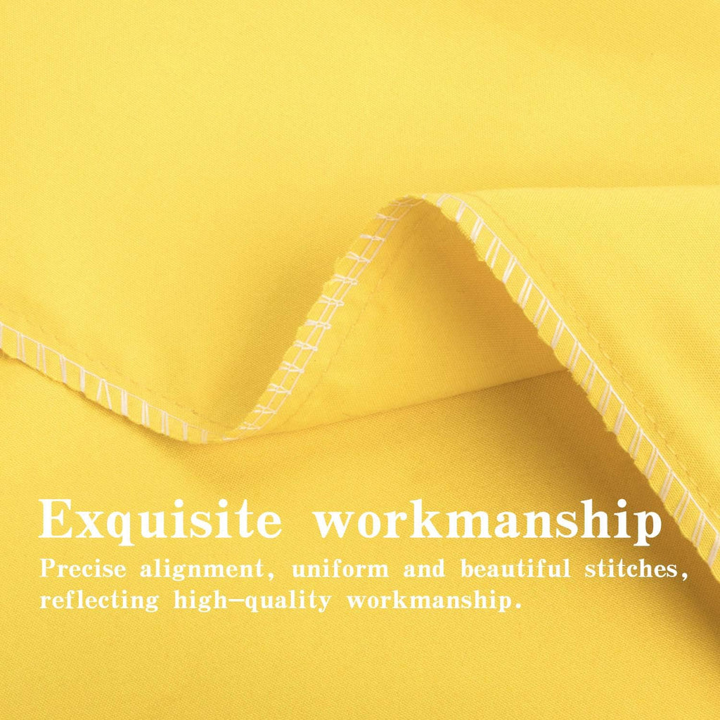 Twin Sheet Set - 3 Piece Breathable and Soft Sheets(1 Flat Sheet, 1 Fitted Sheet, 1 Pillowcase) - Easy Fit - Wrinkle Free and Comfy Sheets Set - White Sheet Set with Deep Pockets, Yellow