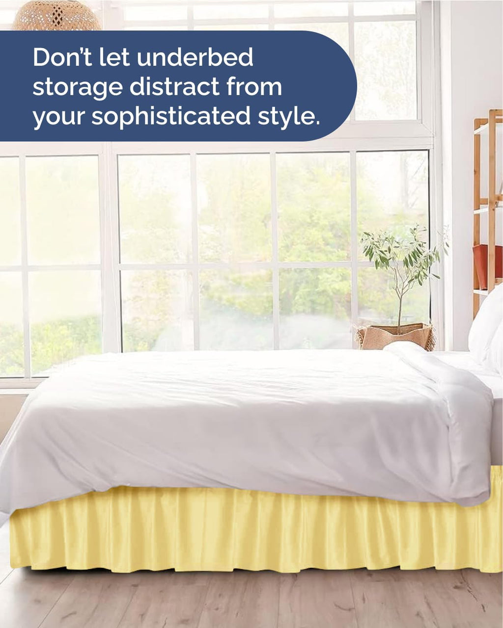 Wrap Around Dust Ruffle Bed Skirt - College Dorm Room - Twin/Twin XL